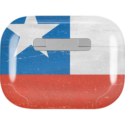Chile Flag Distressed AirPods Skins